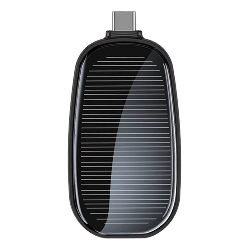 1200Mah Solar Keychain Mini Power Bank Portable Powerbank Compact Phone Charger Mini Power Bank TYPE-C Backup Emergent Power