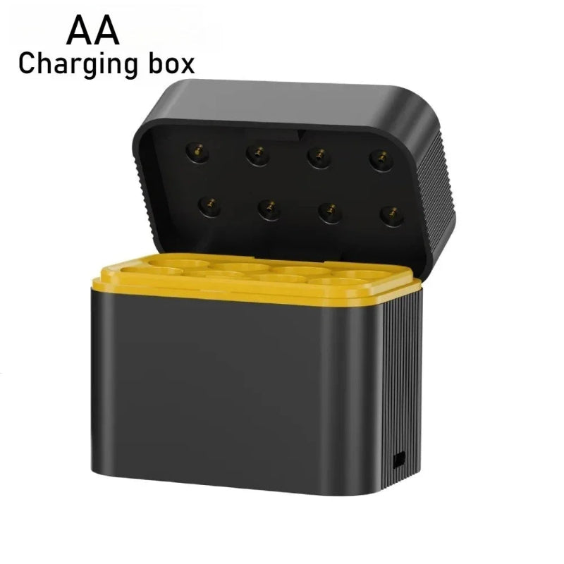 With Smart Charger 8 Slots AA/AAA with 4255Mwh/3400Mwh 1.5V Rechargeable Lithium Battery Fast Charging Battery Charger Set