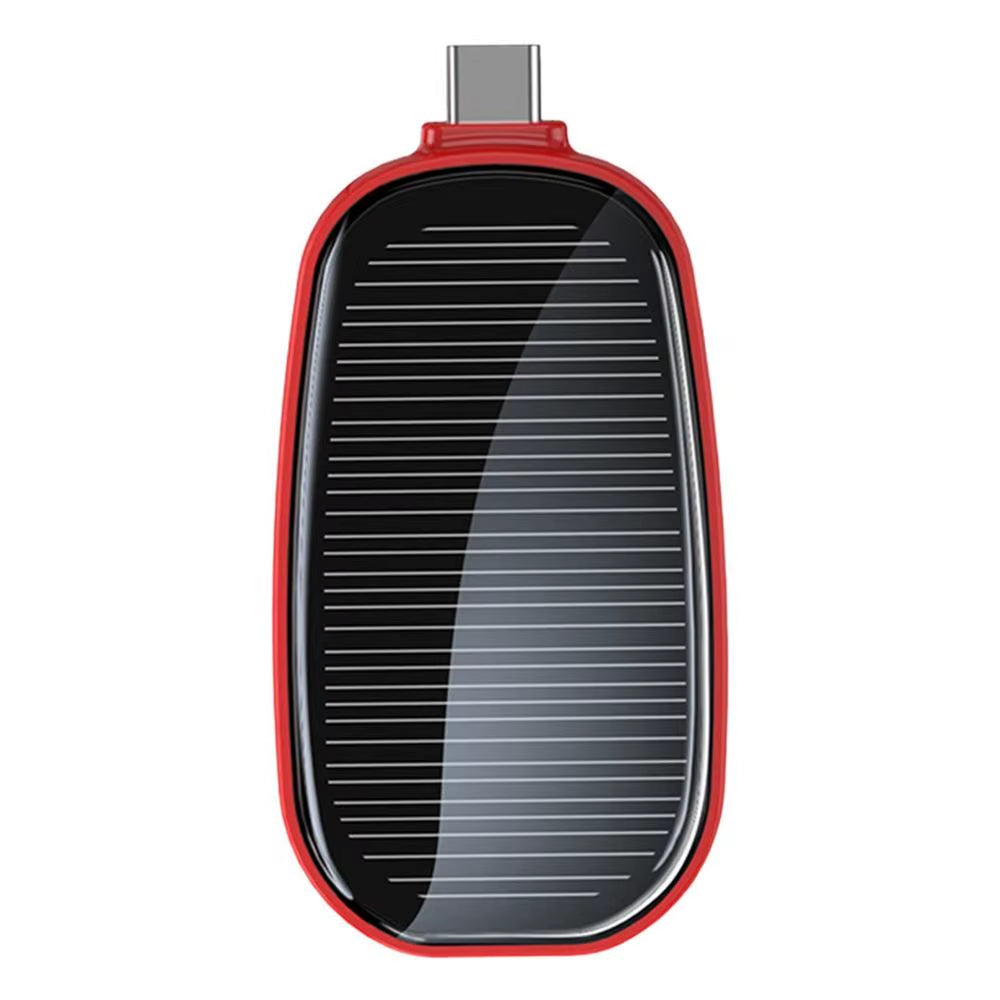 1200Mah Solar Keychain Mini Power Bank Portable Powerbank Compact Phone Charger Mini Power Bank TYPE-C Backup Emergent Power