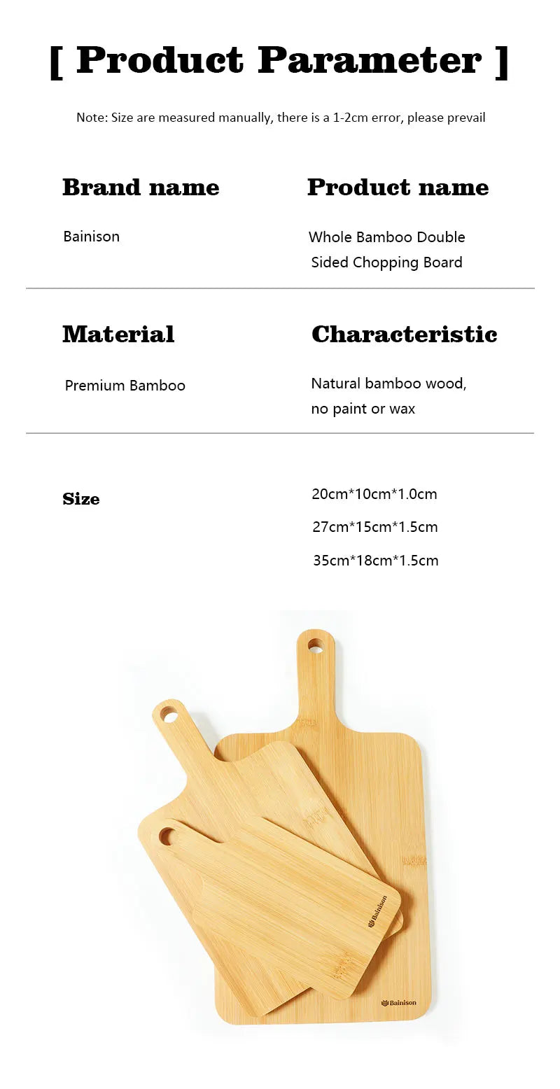 Bamboo Camping Chopping Board Set