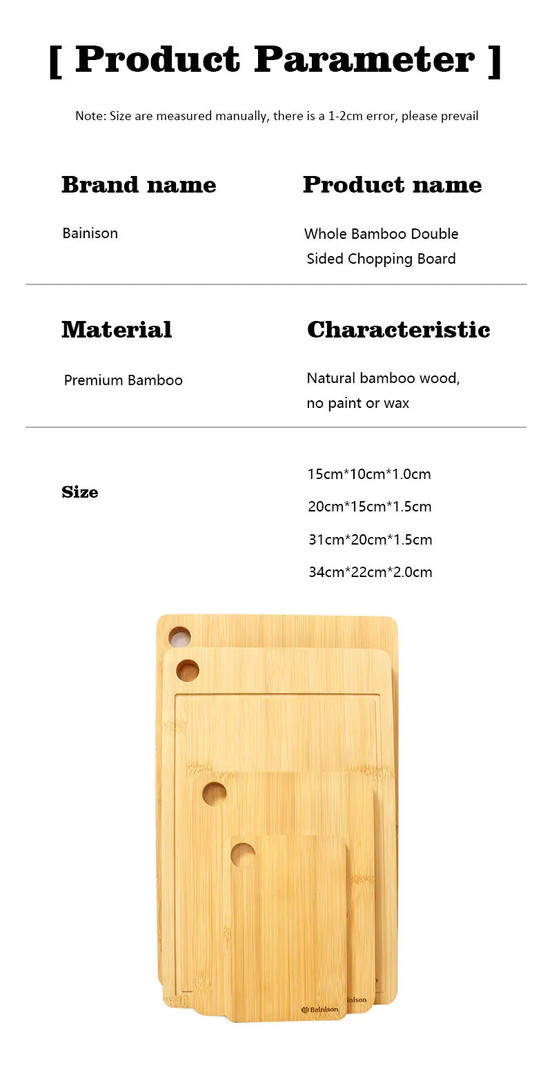 Bamboo Camping Chopping Board Set