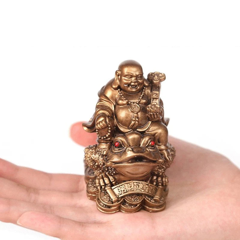 Feng Shui Maitreya Buddha Wealth Toad Statue