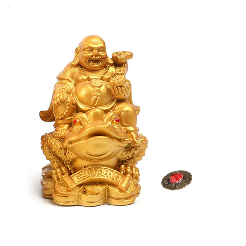 Feng Shui Maitreya Buddha Wealth Toad Statue