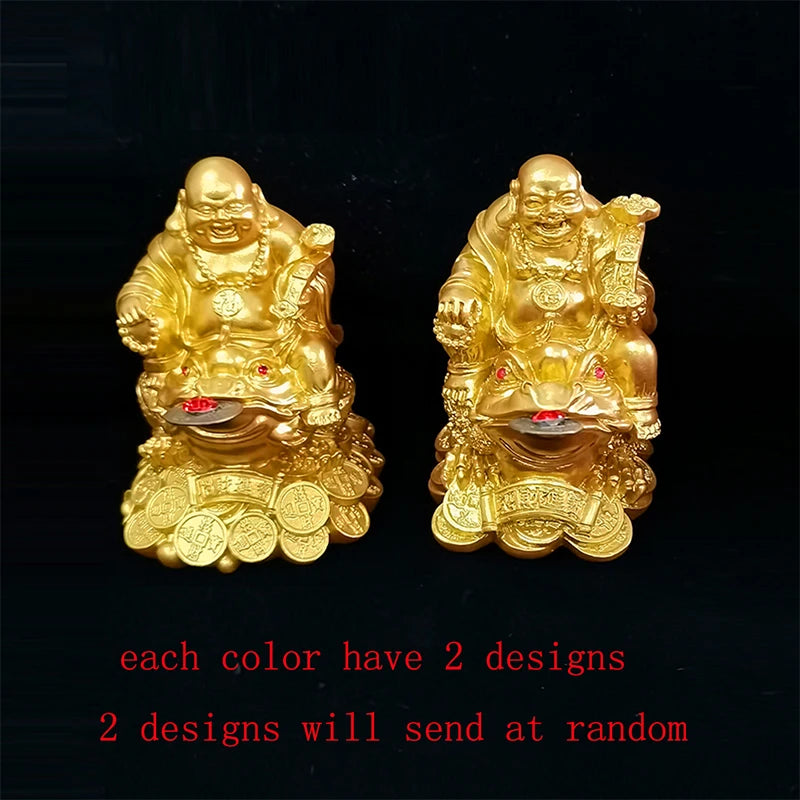 Feng Shui Maitreya Buddha Wealth Toad Statue