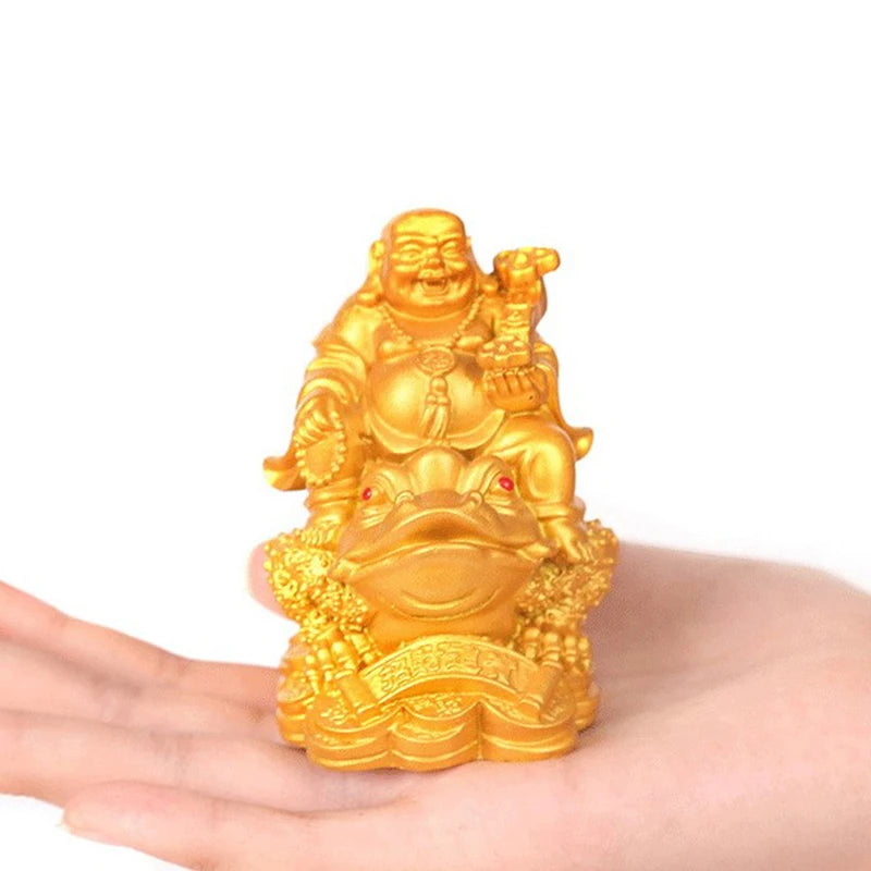 Feng Shui Maitreya Buddha Wealth Toad Statue