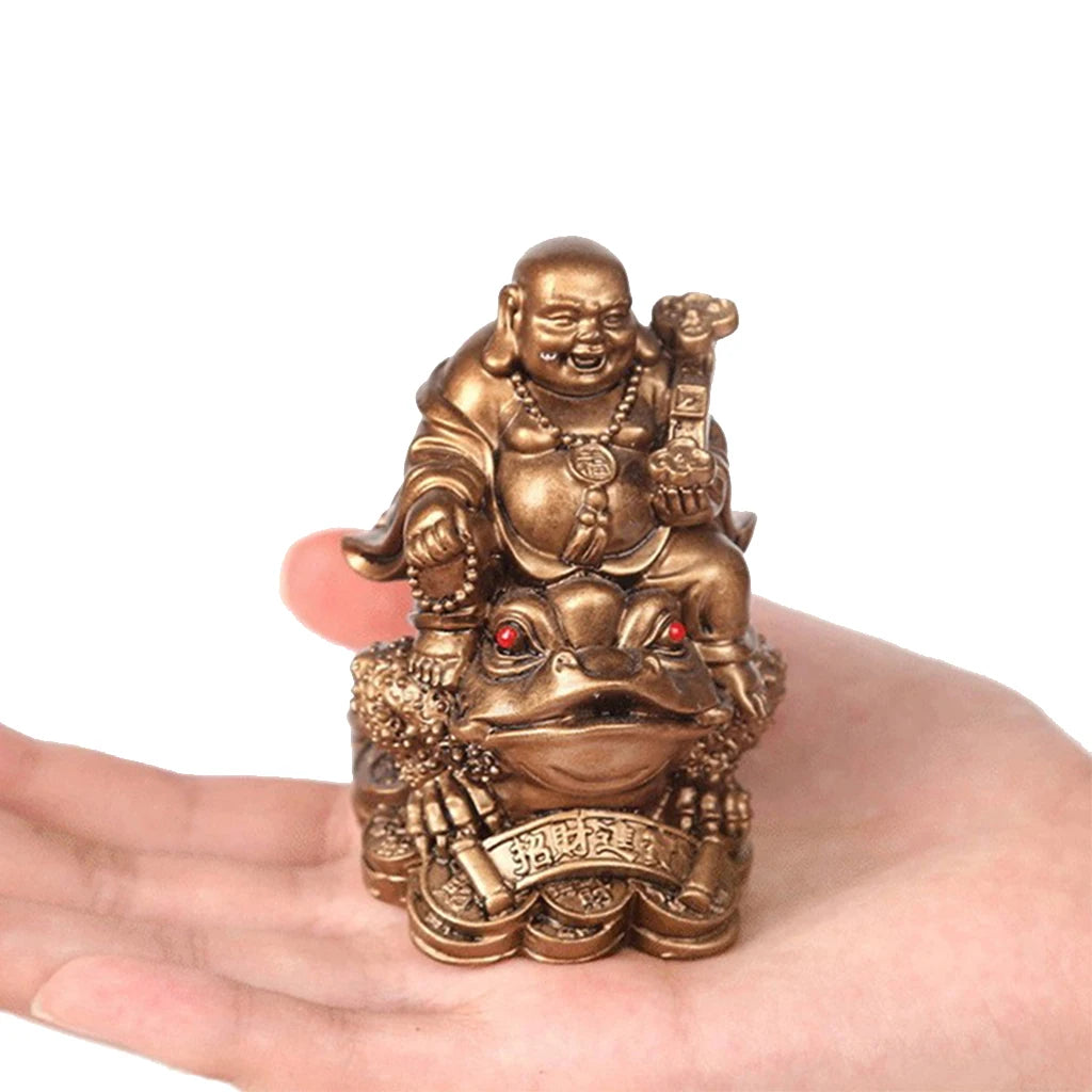 Feng Shui Maitreya Buddha Wealth Toad Statue