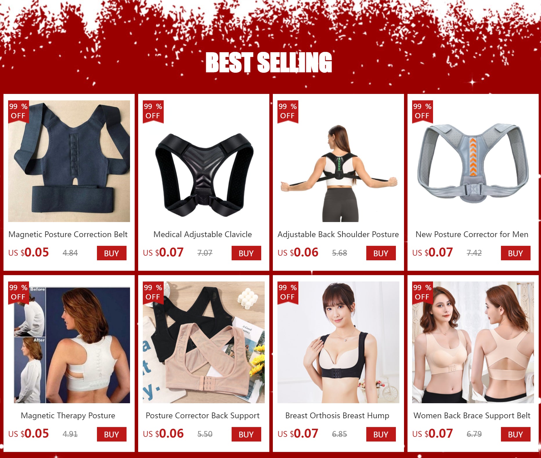 Adjustable Back Posture Corrector Brace
