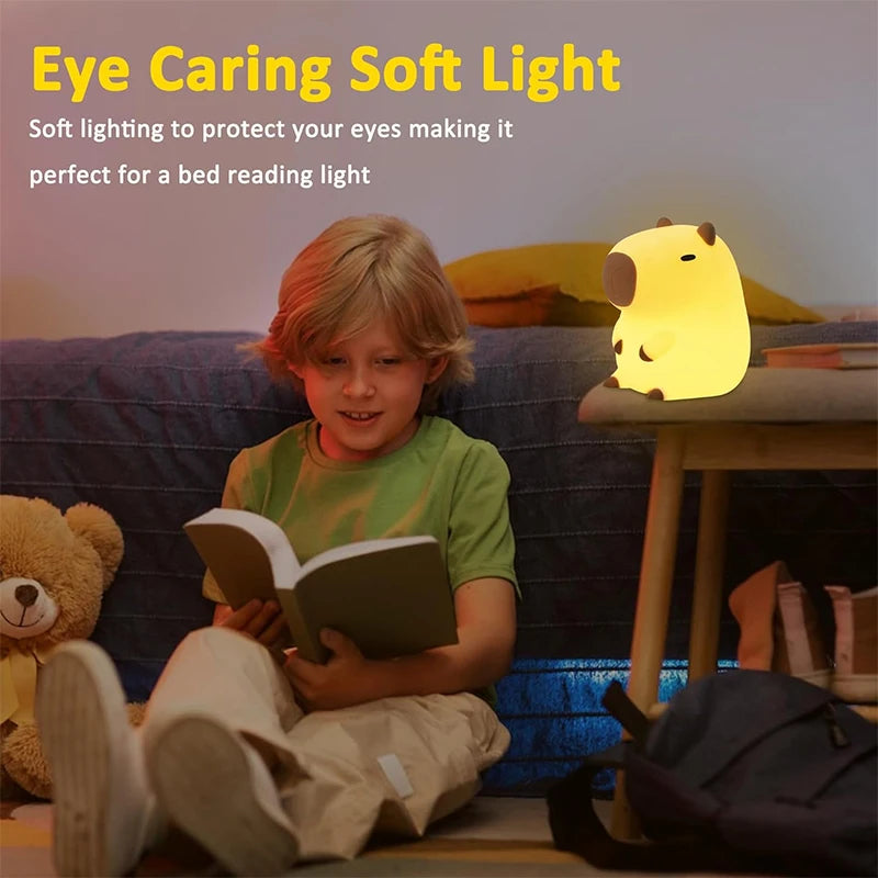 Cute Capybara Silicone Night Light