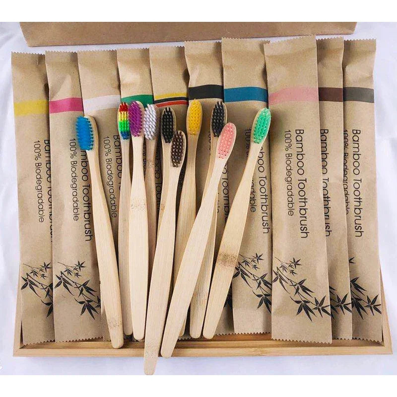 Bamboo Toothbrush Set (10pcs)