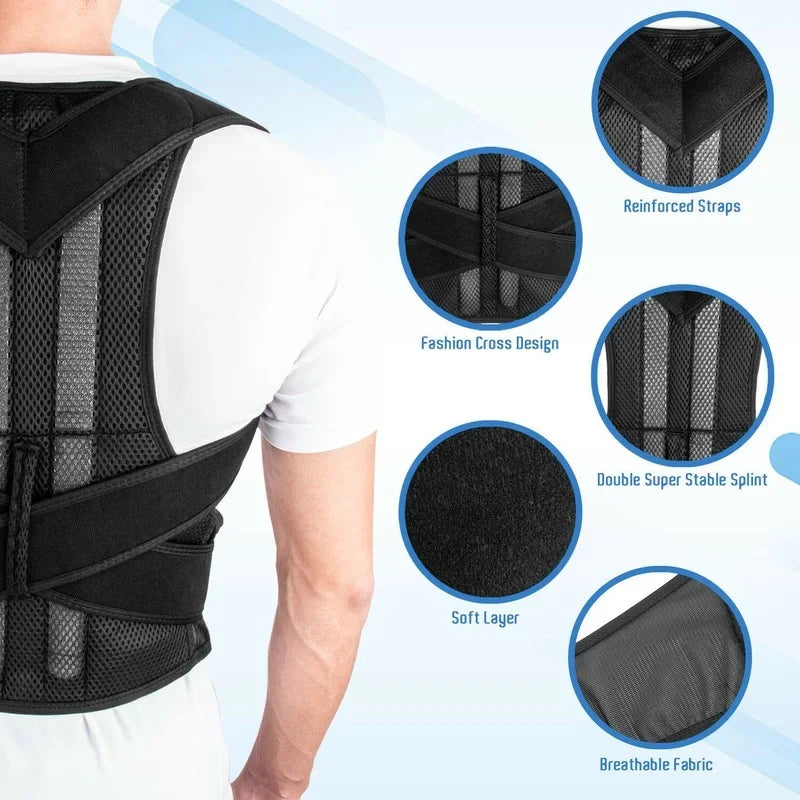 Adjustable Back Posture Corrector Brace