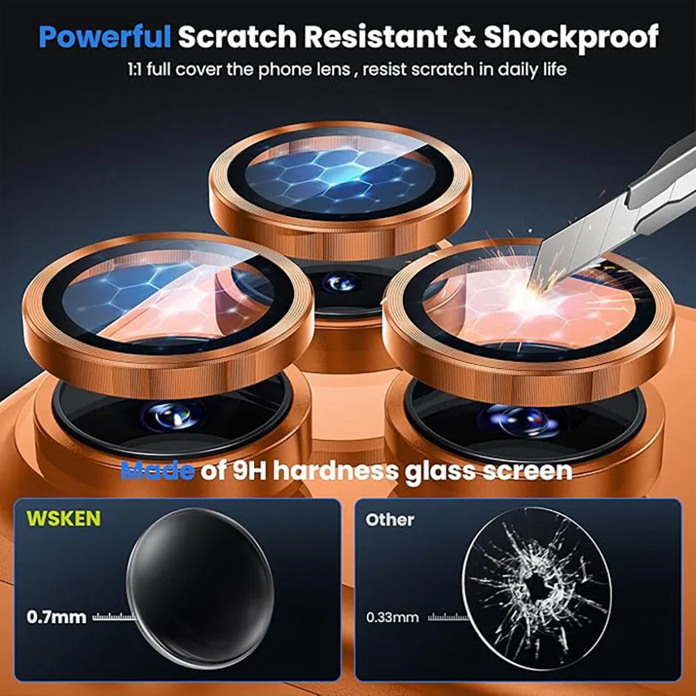 Metal Camera Lens Protector Cover For iPhone 17 16 14 13 15 Pro Max Air Plus Ring Lens Glass For iphone 17 Pro Max Accessories