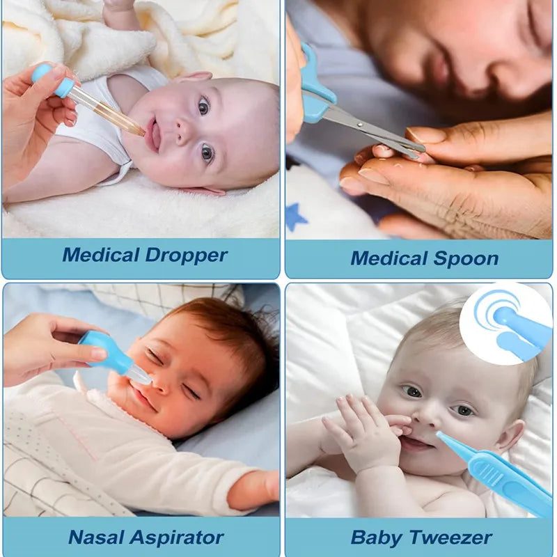 4/8/13pcs Newborn daily nail Care kit Nail clipper tool Health kit Thermometer Comb Care kit