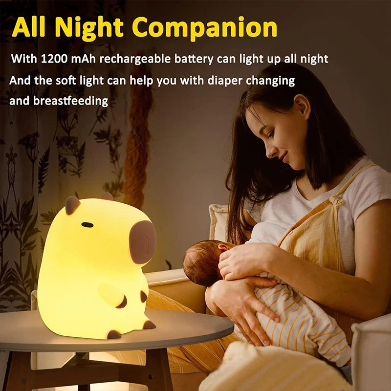Cute Capybara Silicone Night Light