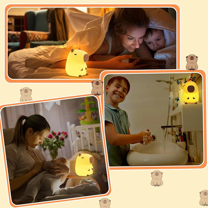 Cute Capybara Silicone Night Light