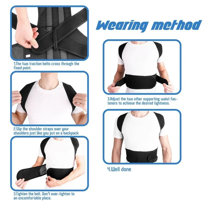 Adjustable Back Posture Corrector Brace
