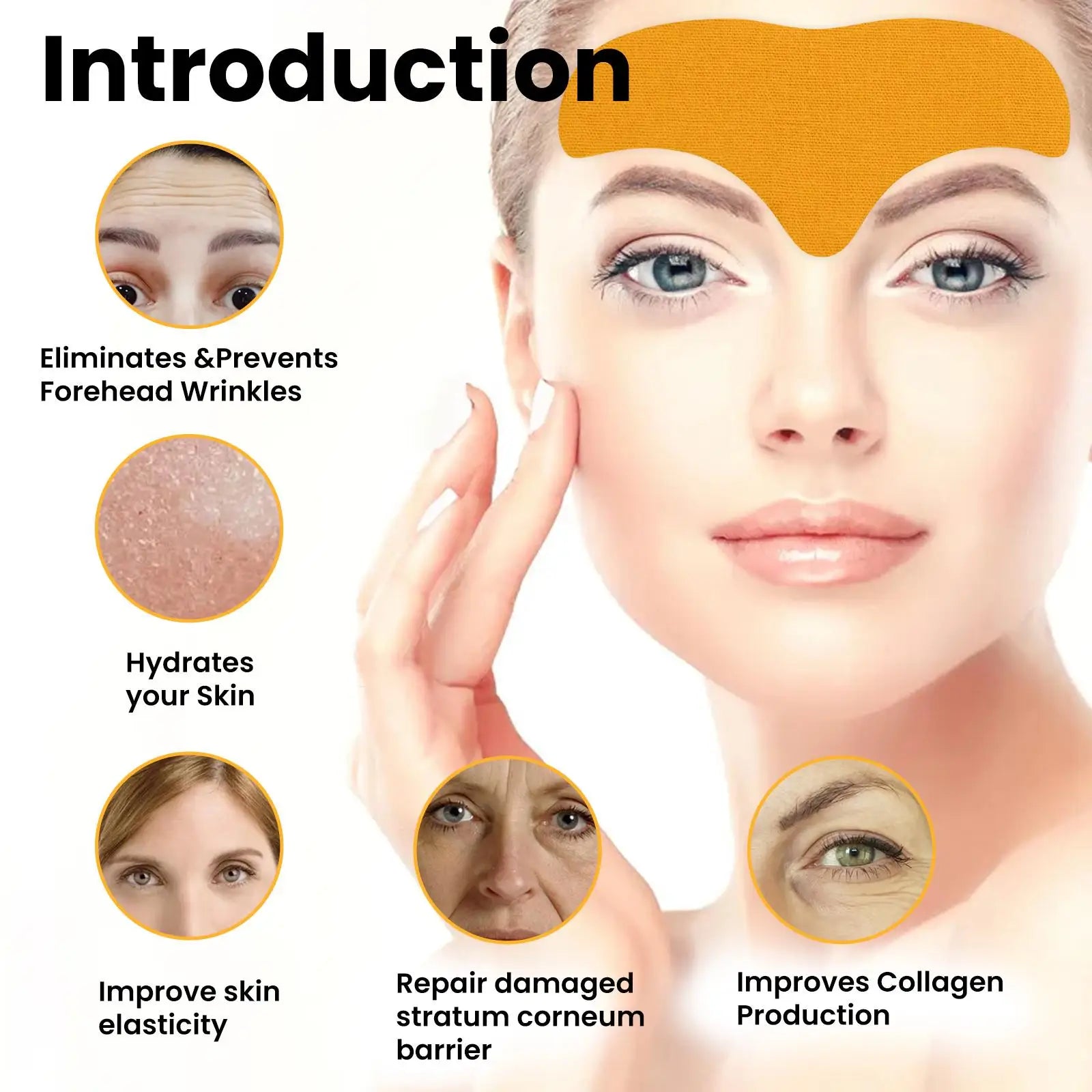 Forehead Wrinkle Patch Anti-Aging Smoothes Fine Lines Collagen Face Mask Anti-wrinkle Removal Gel Patch Face Skin Care Tools