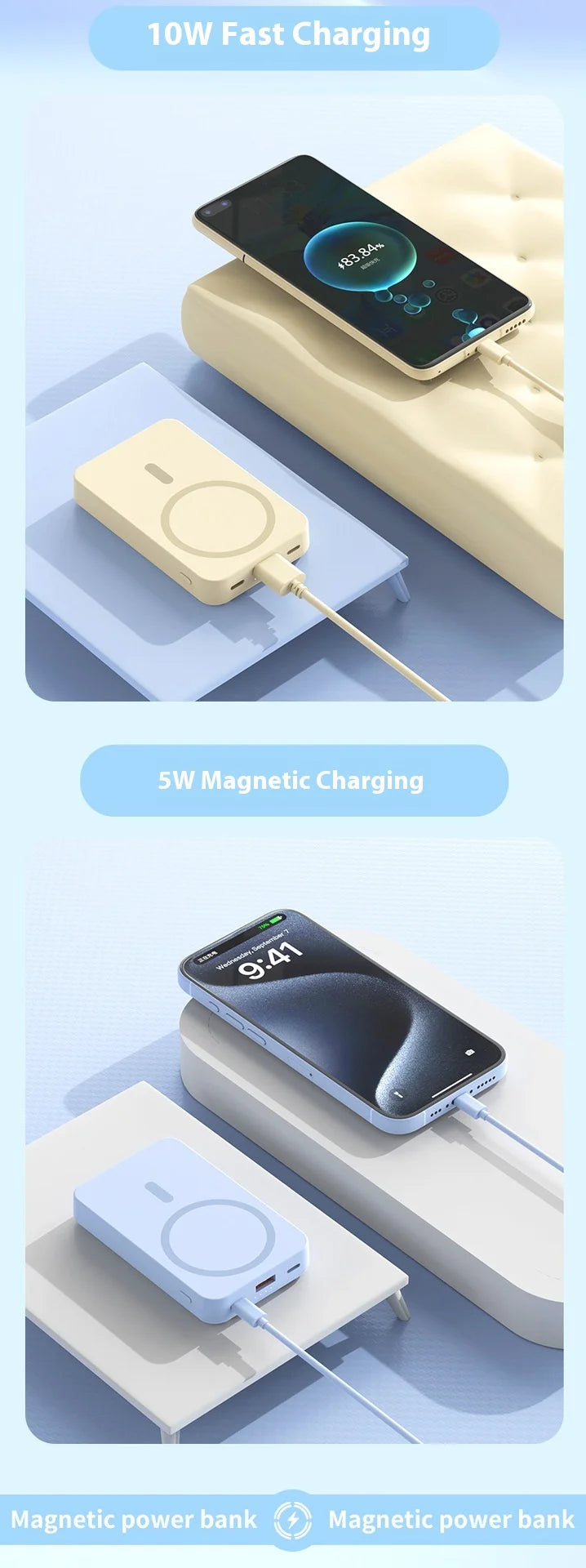 3-in-1 Wireless Fast Charging Power Bank