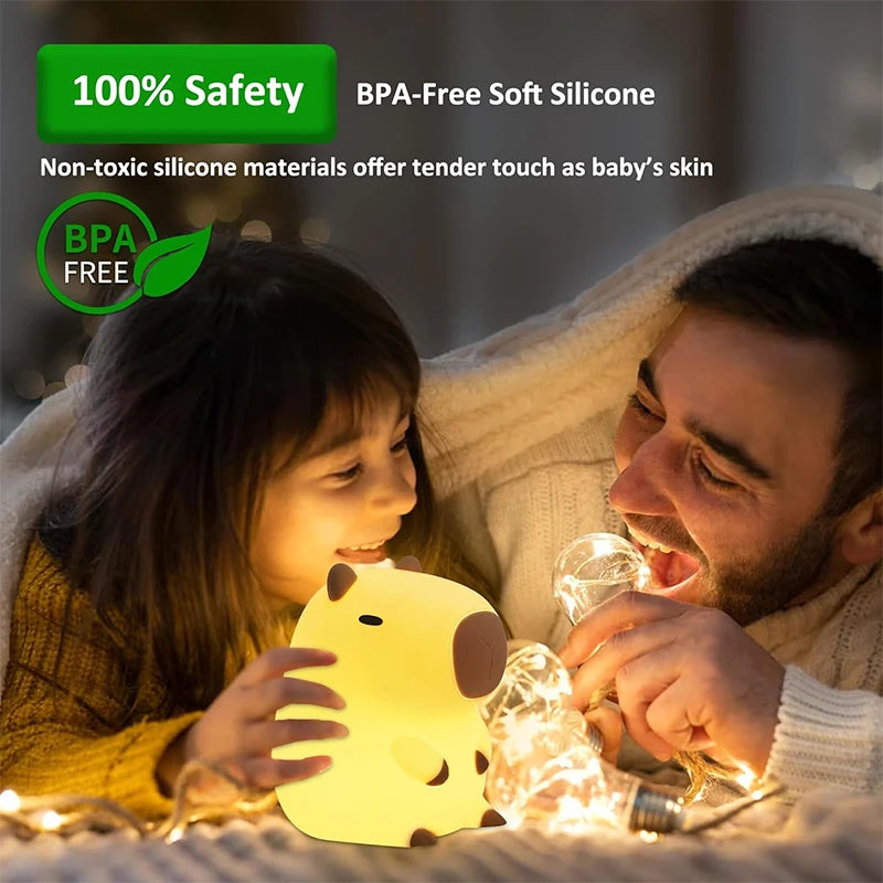 Cute Capybara Silicone Night Light
