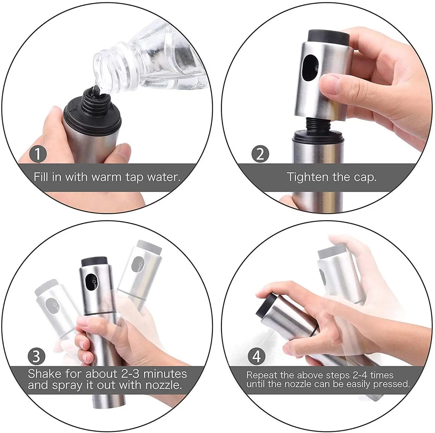Stainless Steel Oil Spray Bottle