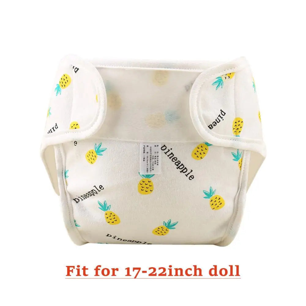 For 17-22Inch Doll Adjustable Reusable Diaper Pants Baby Washable Diaper Convenient Leakproof Cloth Diapers