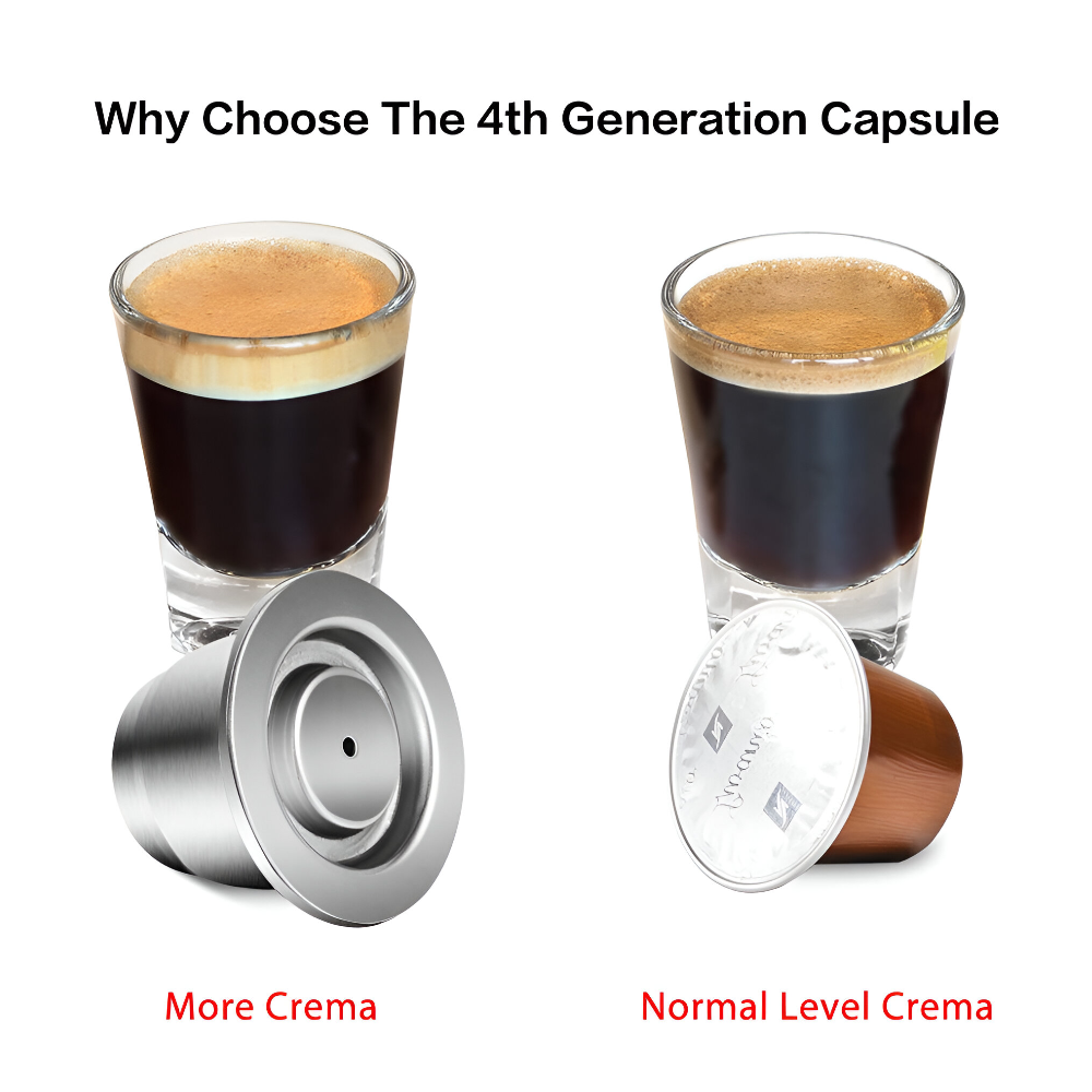 Reusable Coffee Capsule – Stainless Steel Pod with Spoon & Brush